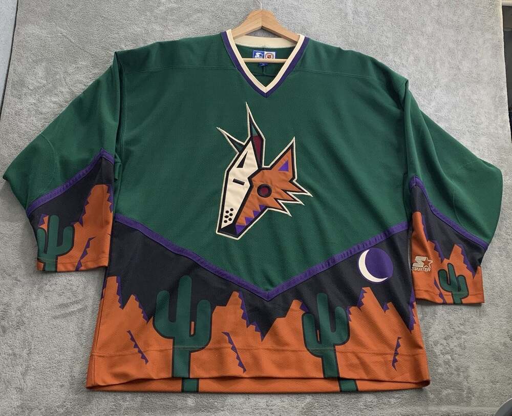 Starter Jersey Men XL 90s Phoenix Coyotes Alt Space Coyote Peyote Kachina Hockey